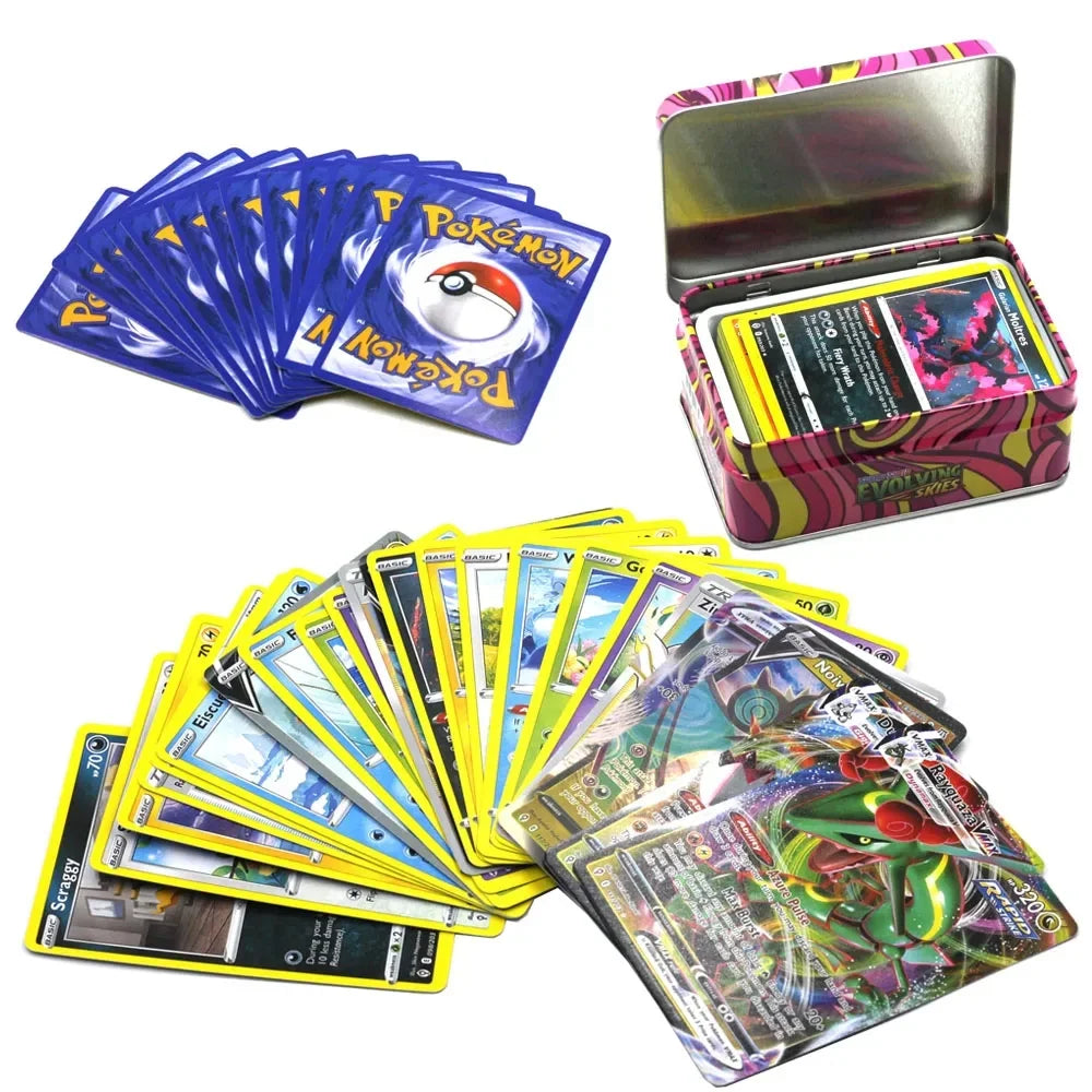 42pcs/set Pokémon Battle Card Set with Iron Metal Box - Image 4