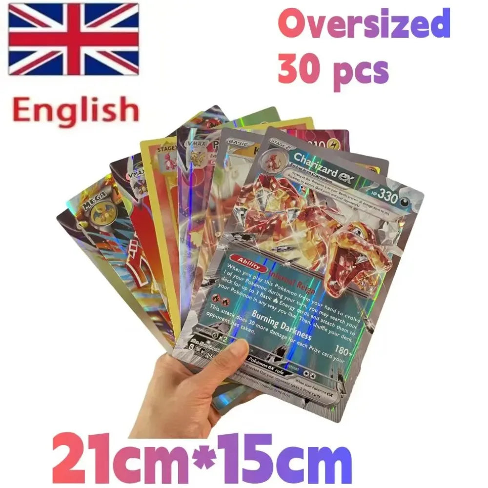 30Pcs Jumbo Pokémon Oversized Cards