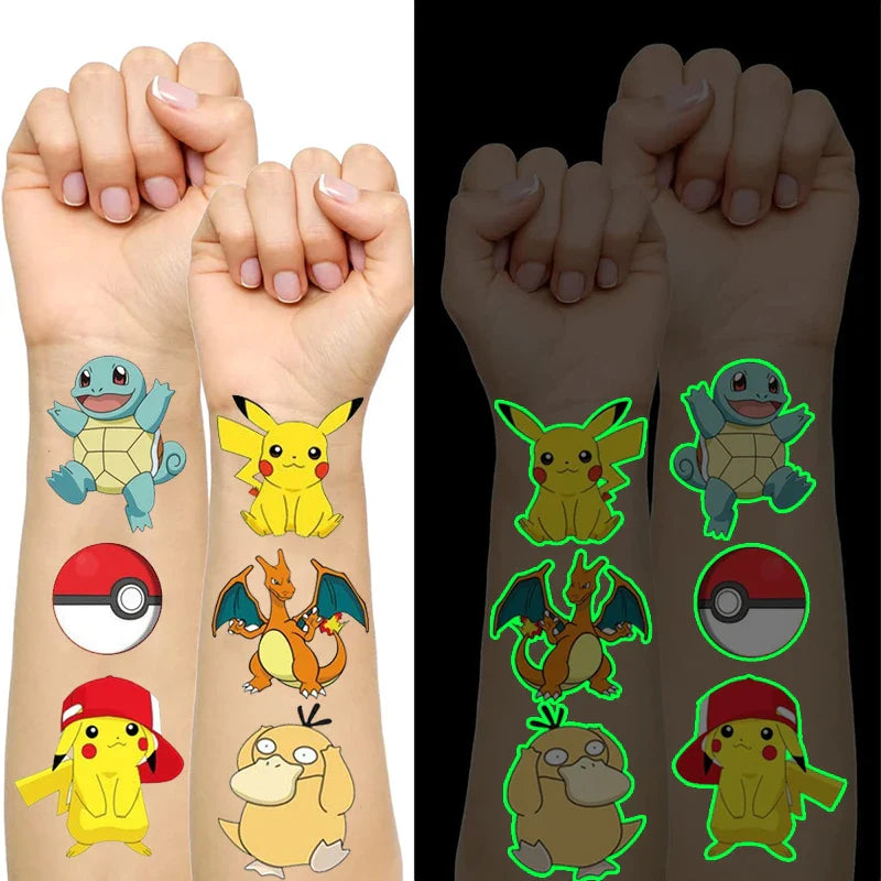 Pokémon Glow-in-the-Dark Temporary Tattoos - Image 2