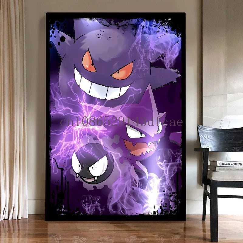 Pokémon Gengar Watercolor Canvas Poster - Image 8